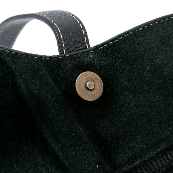 Pre-owned Dior Leather Baudrier Saddle Bag Black