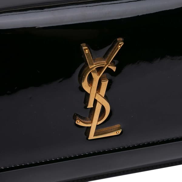 Pre-owned Saint Laurent Small Patent Monogram Sunset Crossbody Black