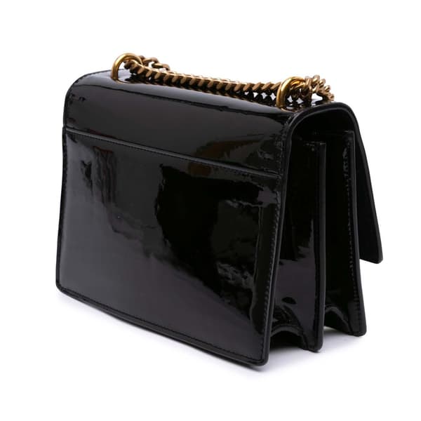 Pre-owned Saint Laurent Small Patent Monogram Sunset Crossbody Black
