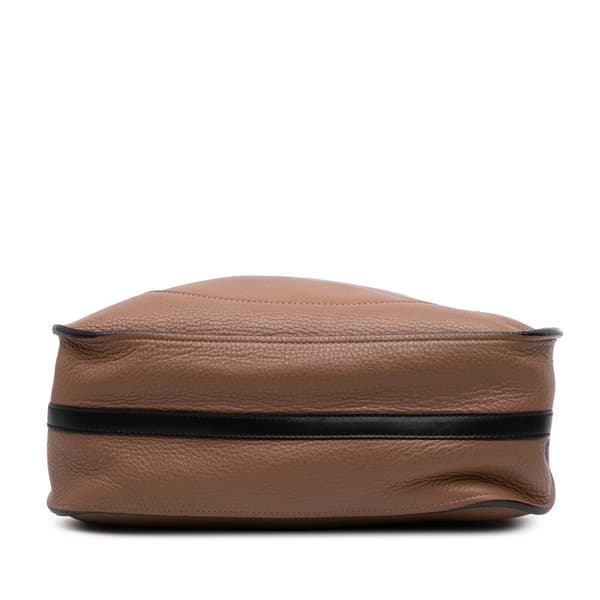 Pre-owned Chloé Small Grained Calfskin Hayley Hobo Brown