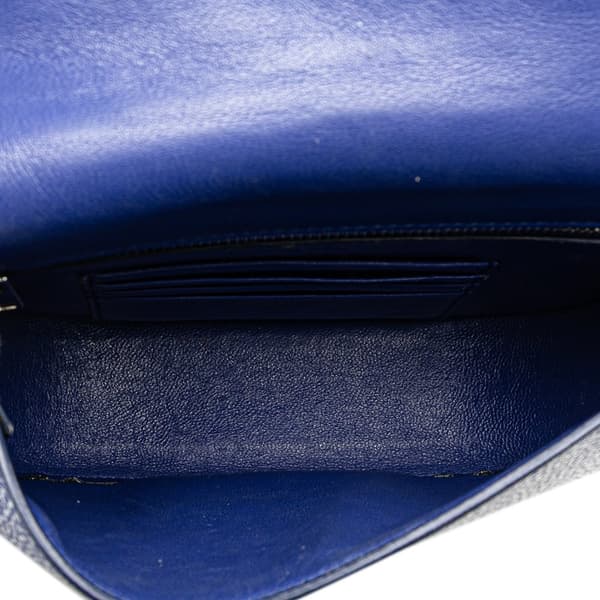 Pre-owned Celine Small Goatskin Trotteur Crossbody Blue