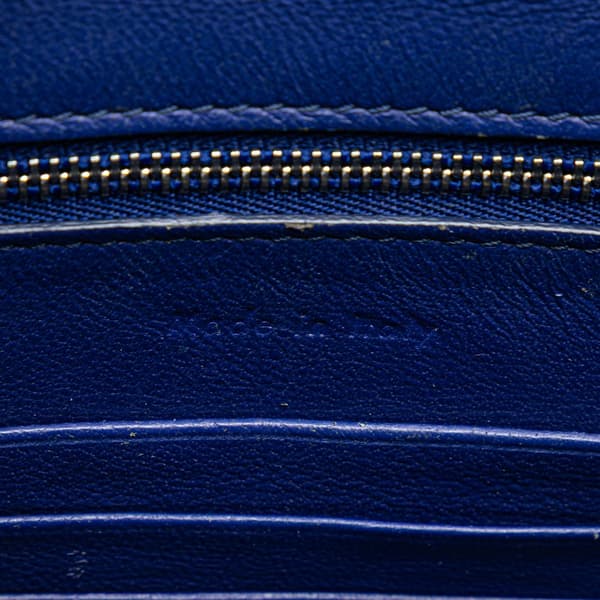 Pre-owned Celine Small Goatskin Trotteur Crossbody Blue