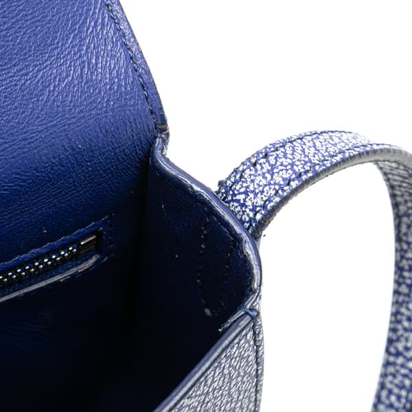 Pre-owned Celine Small Goatskin Trotteur Crossbody Blue