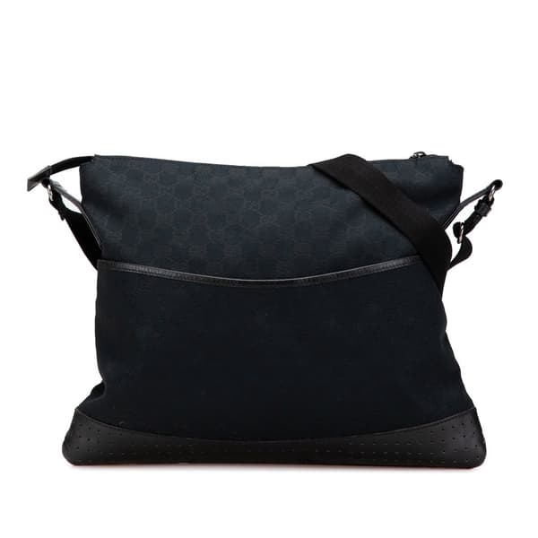 Pre-owned Gucci Medium GG Canvas Crossbody Blue