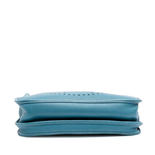 Pre-owned Hermès Clemence Evelyne III P Blue