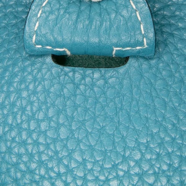 Pre-owned Hermès Clemence Evelyne III P Blue