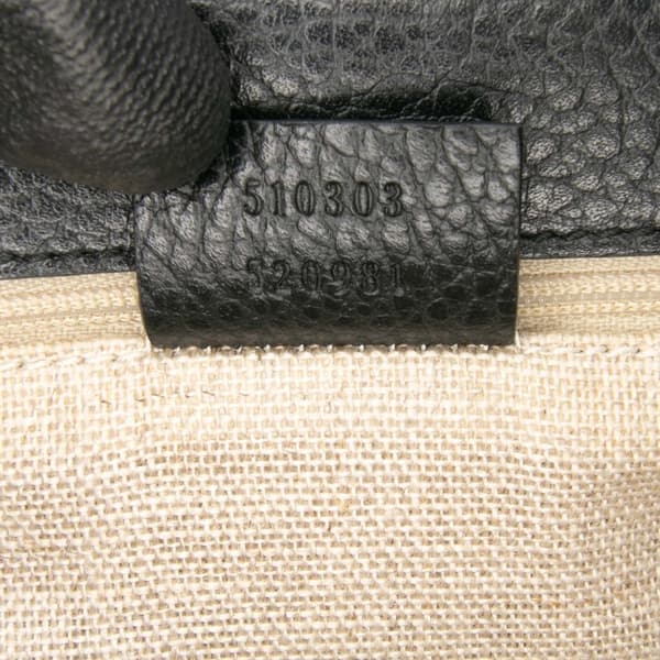 Pre-owned Gucci Medium Dollar Calfskin Interlocking G Crossbody Black