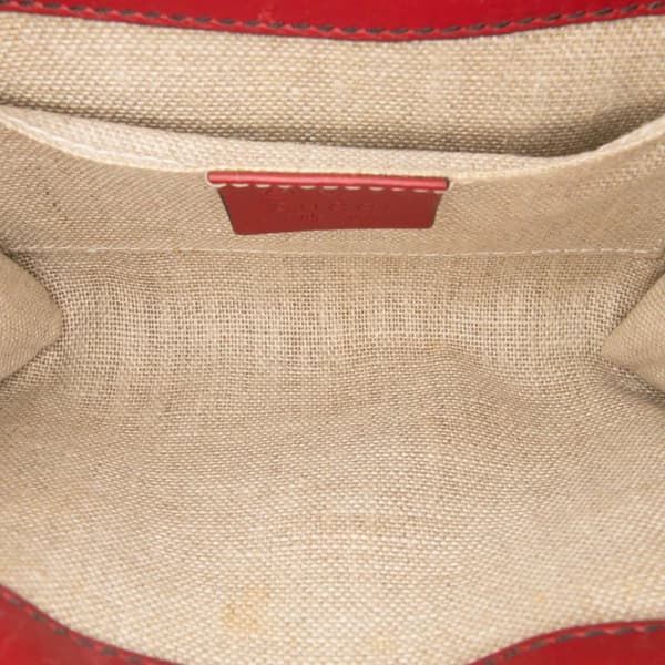 Pre-owned Gucci Mini Microguccissima Emily Crossbody Red