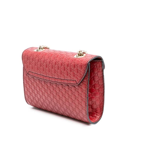 Pre-owned Gucci Mini Microguccissima Emily Crossbody Red
