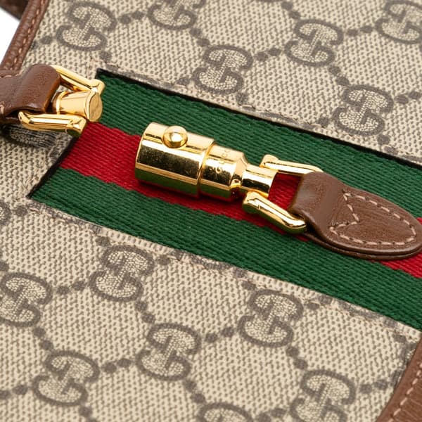 Pre-owned Gucci Mini GG Supreme Jackie 1961 Crossbody Brown