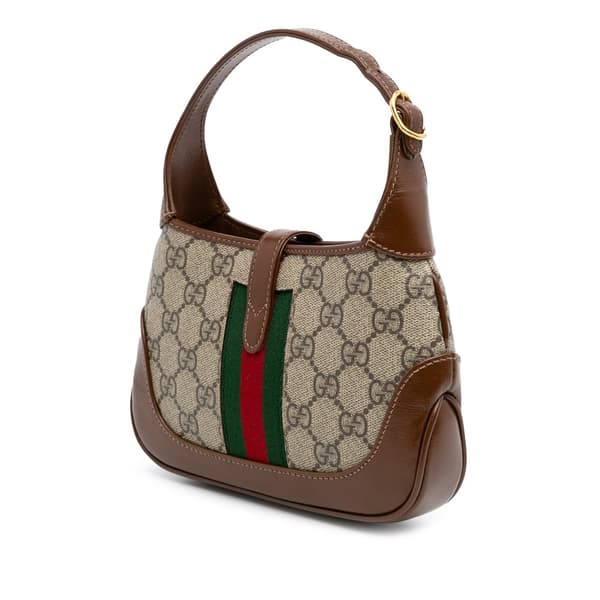 Pre-owned Gucci Mini GG Supreme Jackie 1961 Crossbody Brown