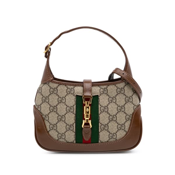 Pre-owned Gucci Mini GG Supreme Jackie 1961 Crossbody Brown