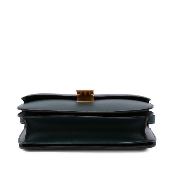 Pre-owned Celine Medium Calfskin Classic Box Green