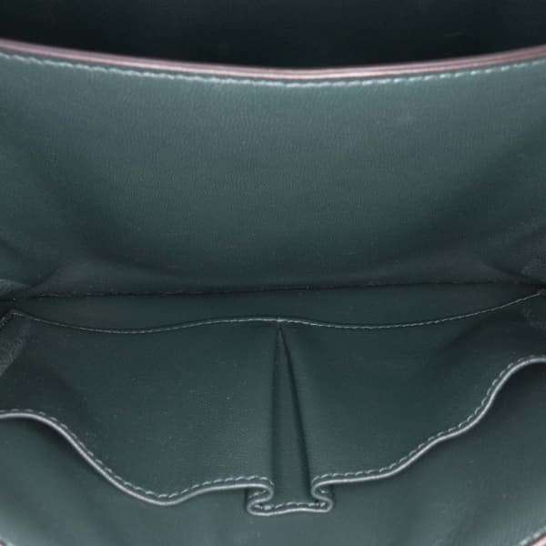 Pre-owned Celine Medium Calfskin Classic Box Green