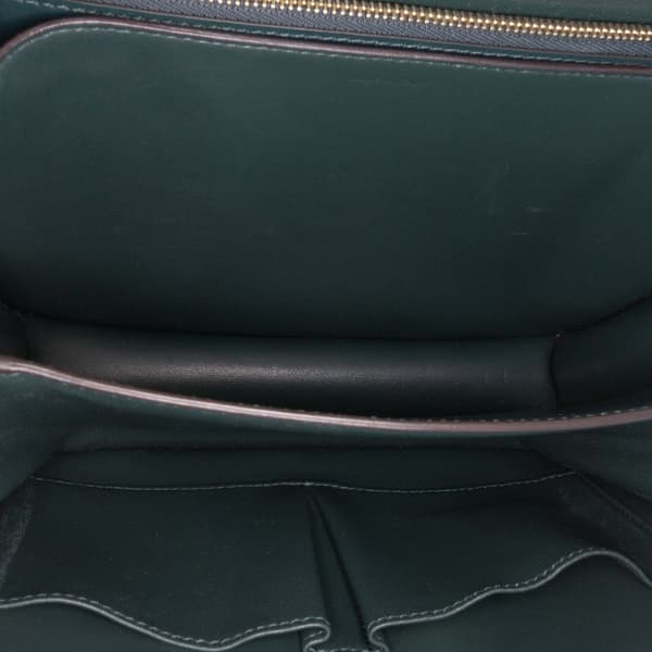 Pre-owned Celine Medium Calfskin Classic Box Green