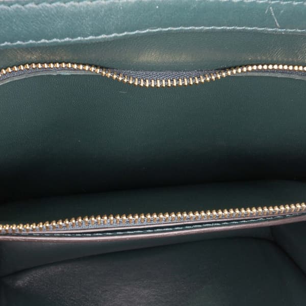 Pre-owned Celine Medium Calfskin Classic Box Green