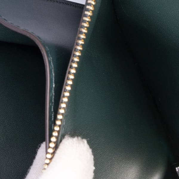Pre-owned Celine Medium Calfskin Classic Box Green