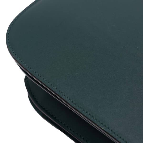 Pre-owned Celine Medium Calfskin Classic Box Green