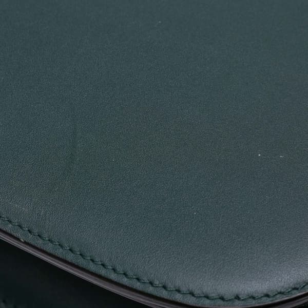 Pre-owned Celine Medium Calfskin Classic Box Green