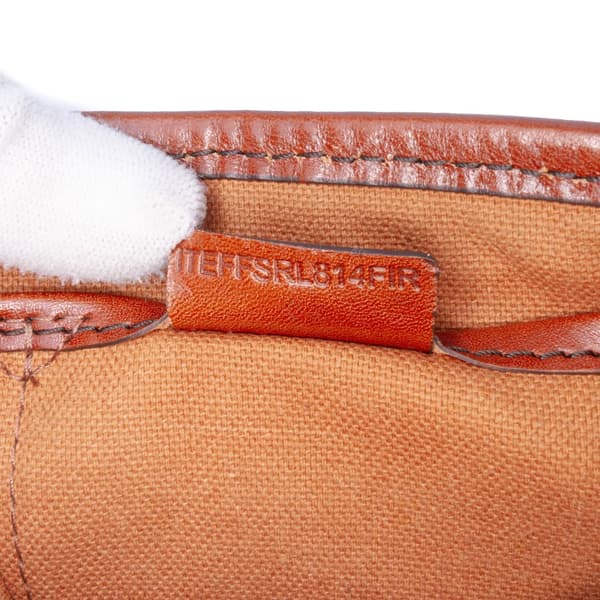 Pre-owned Burberry Haymarket Check Coated Canvas Brickfield Crossbody Brown