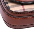 Miniatyrbild 9 av 10: Pre-owned Burberry Haymarket Check Coated Canvas Brickfield Crossbody Brown