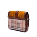 Miniatyrbild 2 av 10: Pre-owned Burberry Haymarket Check Coated Canvas Brickfield Crossbody Brown