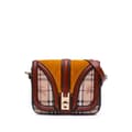 Miniatyrbild 1 av 10: Pre-owned Burberry Haymarket Check Coated Canvas Brickfield Crossbody Brown