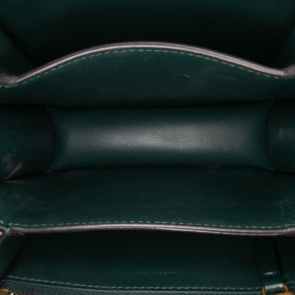 Pre-owned Celine Small Calfskin Classic Box Green