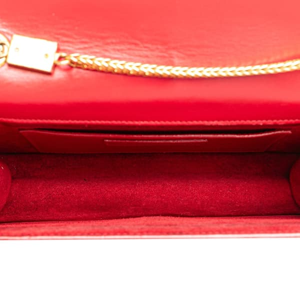Pre-owned Saint Laurent Small Leather Betty Crossbody Red