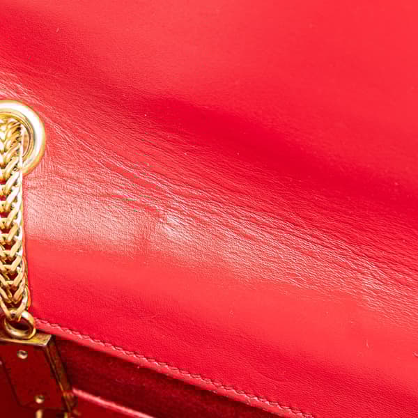 Pre-owned Saint Laurent Small Leather Betty Crossbody Red