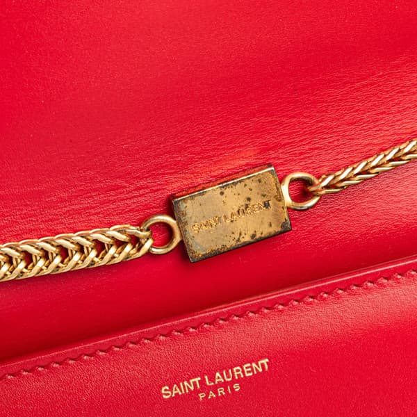 Pre-owned Saint Laurent Small Leather Betty Crossbody Red