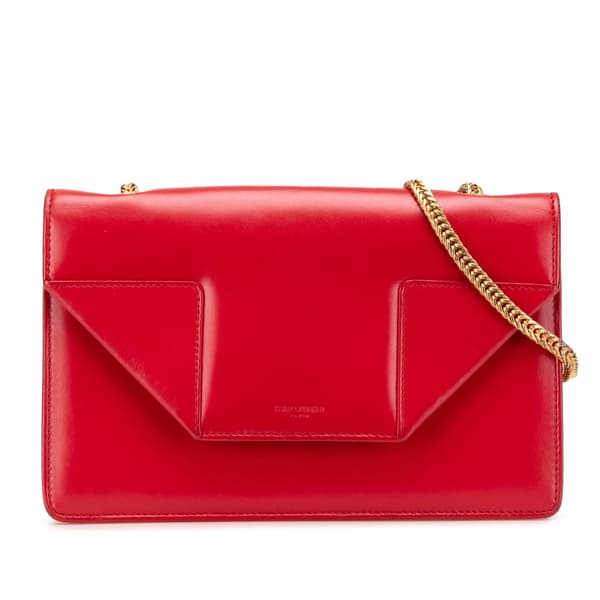 Pre-owned Saint Laurent Small Leather Betty Crossbody Red