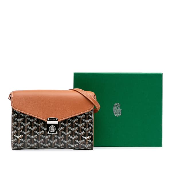 Pre-owned Goyard Goyardine Chypre Wallet Pouch Black