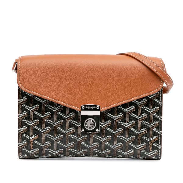 Pre-owned Goyard Goyardine Chypre Wallet Pouch Black