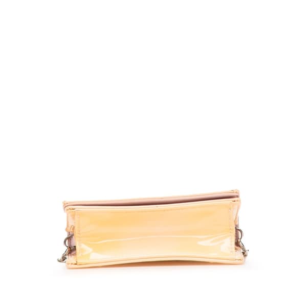 Pre-owned Dior Baby Patent Microcannage Diorama Flap Brown
