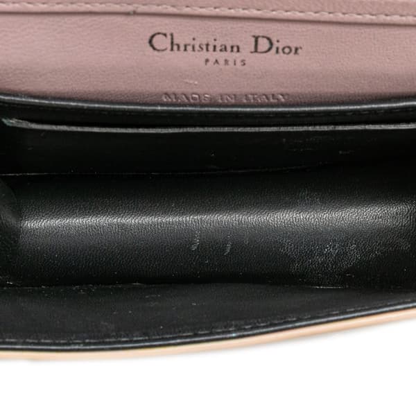 Pre-owned Dior Baby Patent Microcannage Diorama Flap Brown