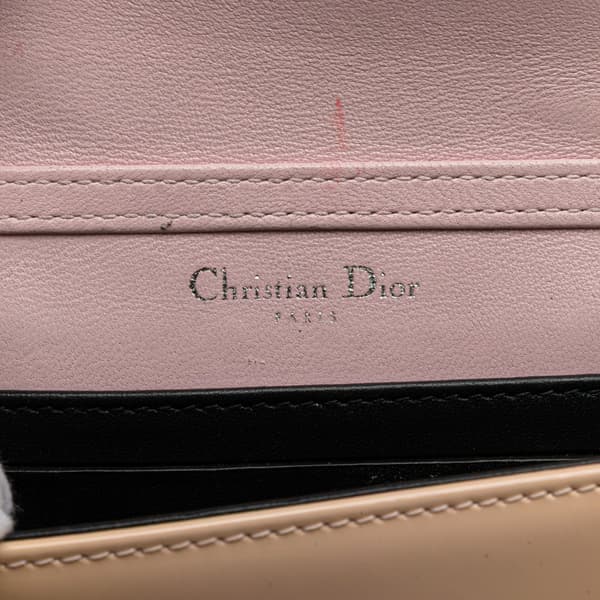Pre-owned Dior Baby Patent Microcannage Diorama Flap Brown