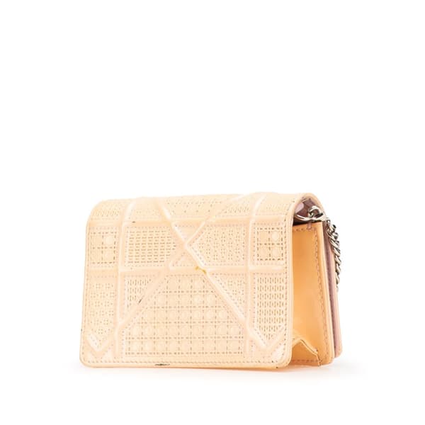 Pre-owned Dior Baby Patent Microcannage Diorama Flap Brown
