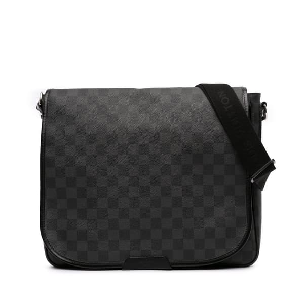 Pre-owned Louis Vuitton Damier Graphite Daniel MM Black