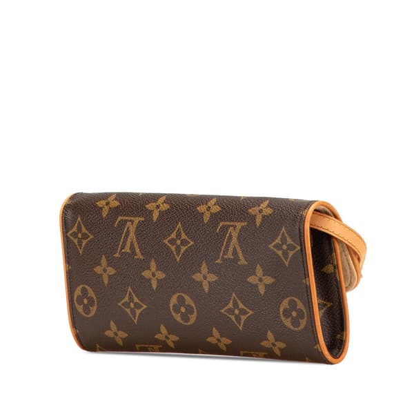 Pre-owned Louis Vuitton Monogram Pochette Twin PM Brown