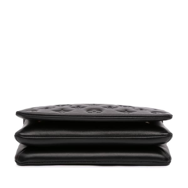 Pre-owned Louis Vuitton Monogram Embossed Pochette Coussin Black
