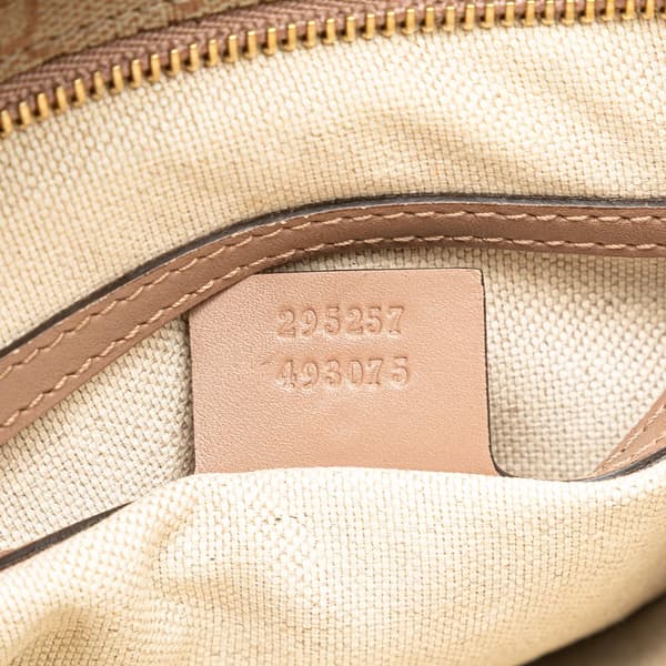 Pre-owned Gucci GG Supreme Flat Messenger Bag Brown