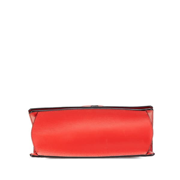 Pre-owned LOEWE Medium Leather Barcelona Crossbody Red