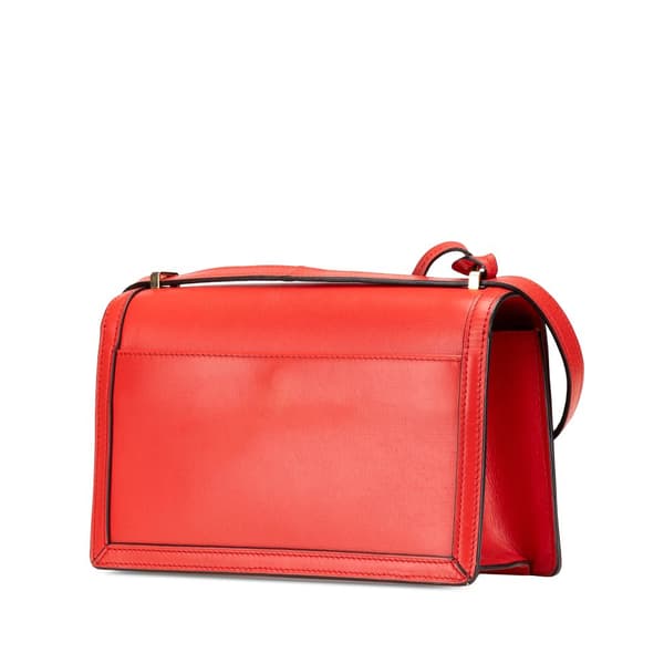 Pre-owned LOEWE Medium Leather Barcelona Crossbody Red