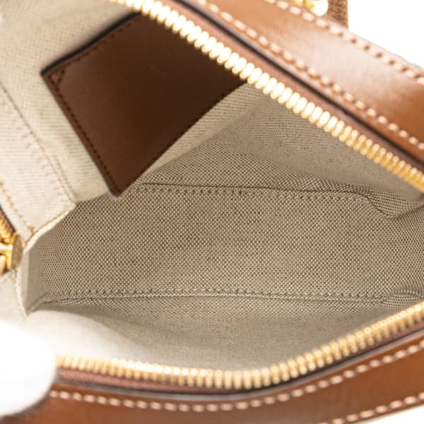 Pre-owned Gucci GG Supreme Interlocking G Sling Bag Brown