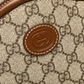 Miniatyrbild 7 av 10: Pre-owned Gucci GG Supreme Interlocking G Sling Bag Brown