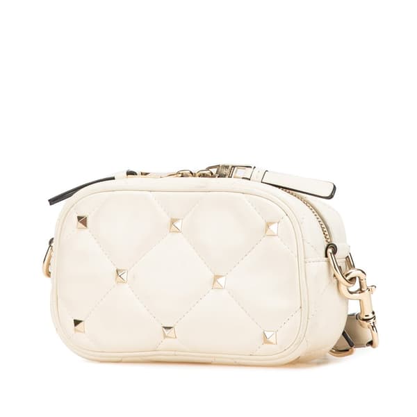 Pre-owned Valentino Leather Rockstud Crossbody White