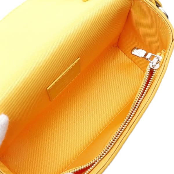Pre-owned Louis Vuitton Monogram Taurillon Steamer Wearable Wallet Yellow