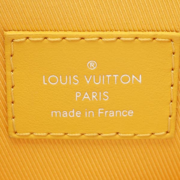 Pre-owned Louis Vuitton Monogram Taurillon Steamer Wearable Wallet Yellow