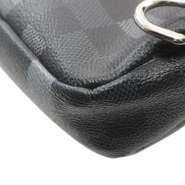 Pre-owned Louis Vuitton Damier Graphite Pixel Avenue Sling Black
